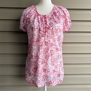 •Bit & Bridle• Lightweight Floral Peasant Blouse - Size Large